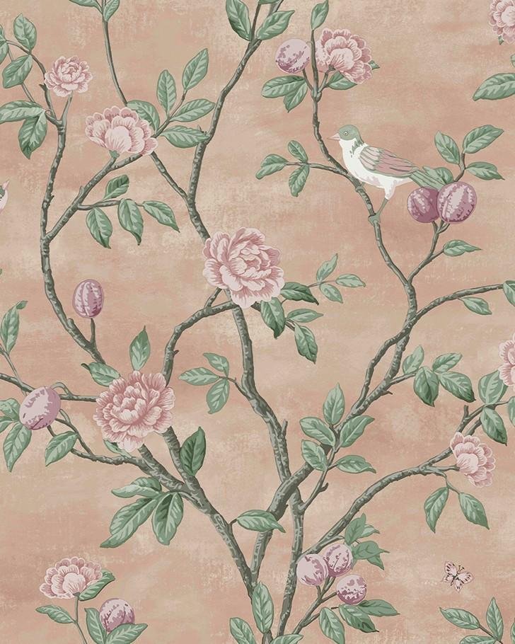 Eglantine Blush Wallpaper Sample - Laura Ashley