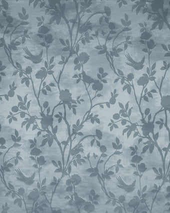 Eglantine Silhouette Woven Seaspray Fabric Sample - Laura Ashley