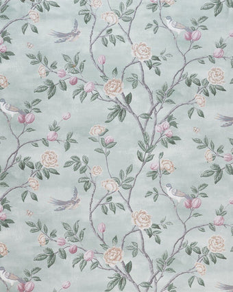 Eglantine Smoke Green Fabric - Laura Ashley