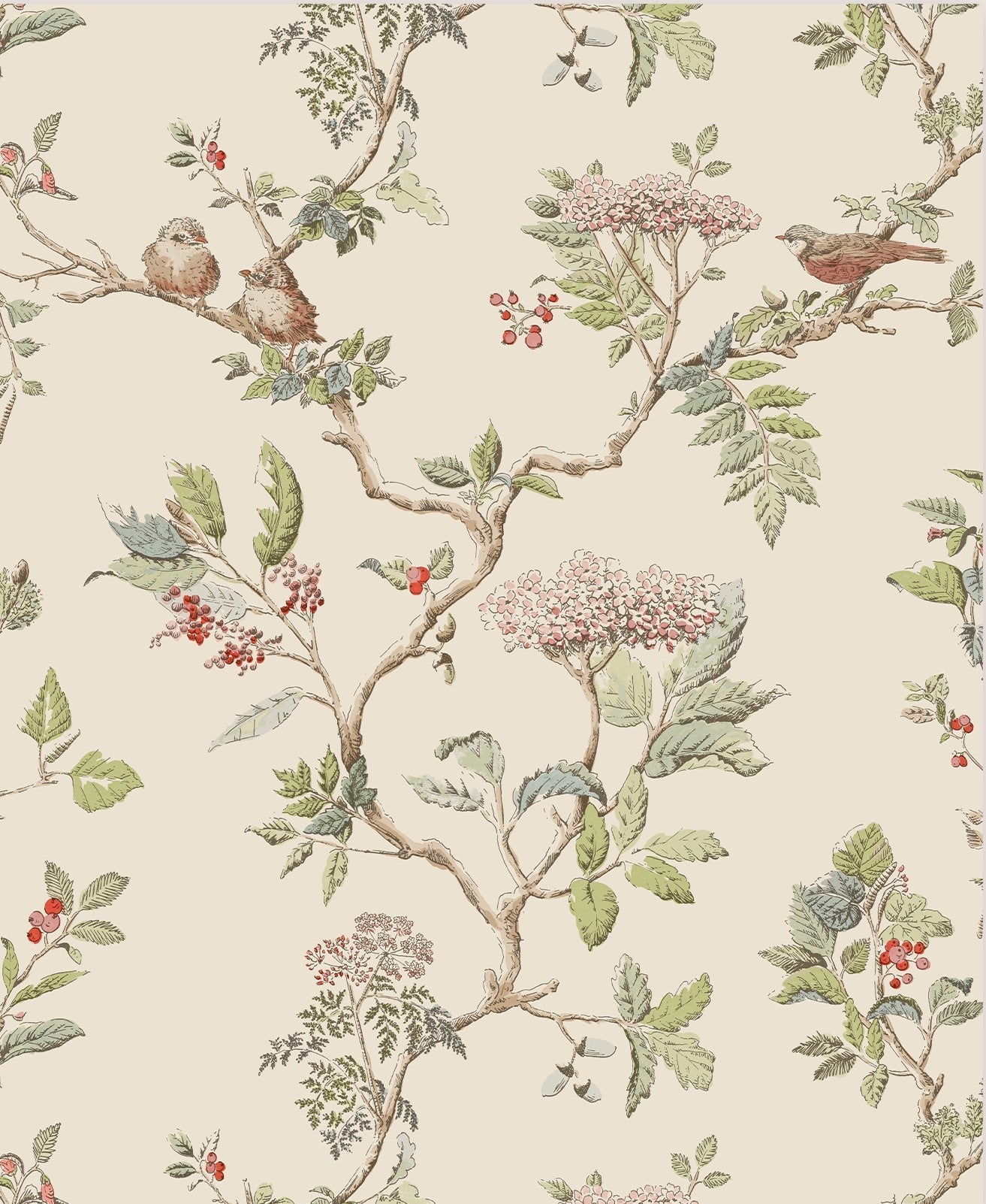 Elderwood Natural Wallpaper Sample - Laura Ashley