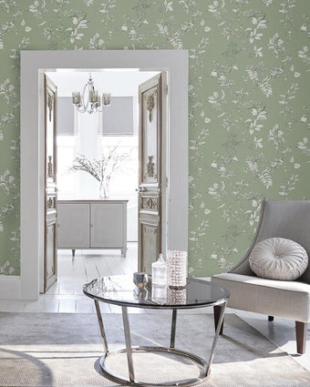 Elderwood Sage Wallpaper - Laura Ashley