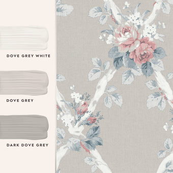 Elwyn Dove Grey Wallpaper - View of coordinating paint colors