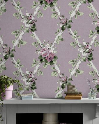 Elwyn Grape Wallpaper - View of wallpaper on the wall
