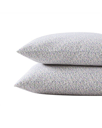 Emogene Purple Cotton Percale Standard Pillowcase Pair - Laura Ashley