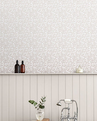 Erwood Pale Dove Grey Wallpaper - View of wallpaper on the wall