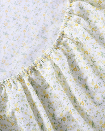 Evie Yellow Cotton Percale Sheet Set - Laura Ashley