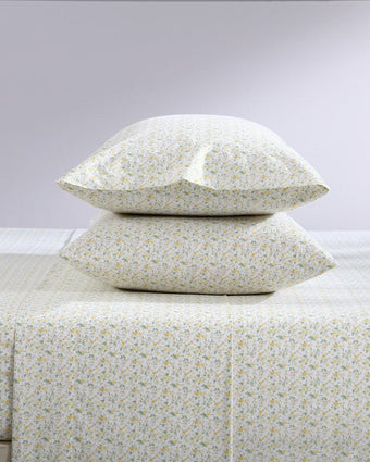 Evie Yellow Cotton Percale Sheet Set - Laura Ashley