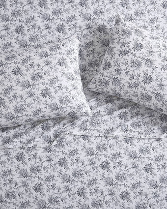 Faye Toile Black Cotton Flannel Sheet Set - Laura Ashley