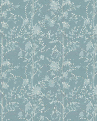 Fennelton Pale Newport Blue Wallpaper close up view of wallpaper