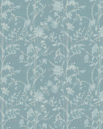 Fennelton Pale Newport Blue Wallpaper close up view of wallpaper