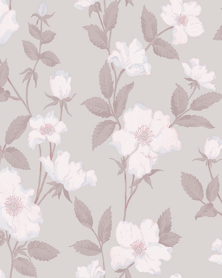 Fleurir Sugared Violet Wallpaper Sample - Laura Ashley