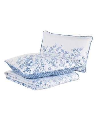 Flora Blue Quilt Set - Laura Ashley