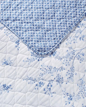 Flora Blue Quilt Set - Laura Ashley