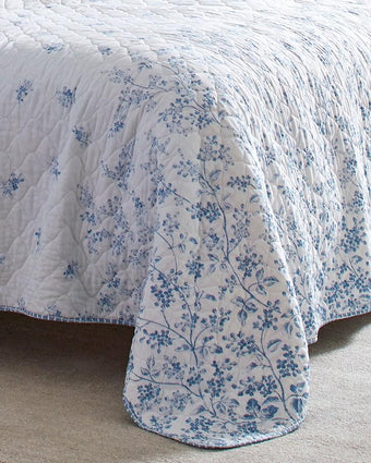 Flora Blue Quilt Set - Laura Ashley