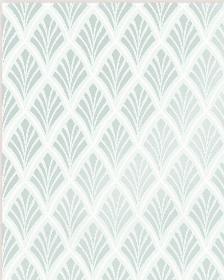 Florin Duck Egg Wallpaper Sample - Laura Ashley