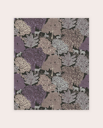 Garwood Grove Violet Grey Wallpaper view of wallpaper