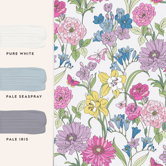 Gilly Multicolor Wallpaper - View of coordinating paint colors