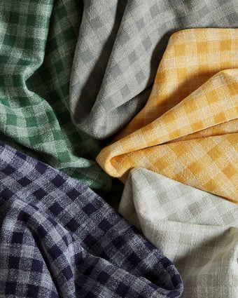 Gingham Almond Fabric Sample - Laura Ashley