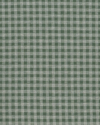 Gingham Bottle Green Fabric - Laura Ashley
