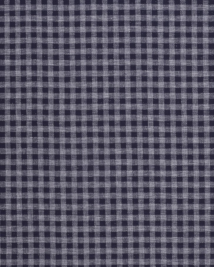 Gingham French Navy Fabric - Laura Ashley