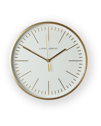 Glenn Gold Contemporary Metal Clock - Front view of clock