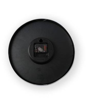 Glenn Silver Contemporary Metal Clock - Back view of the clock