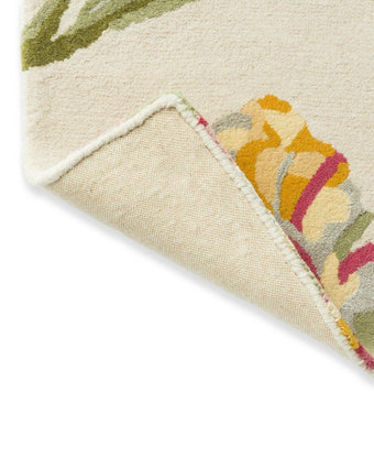 Gosford Cranberry Rug Back side of rug
