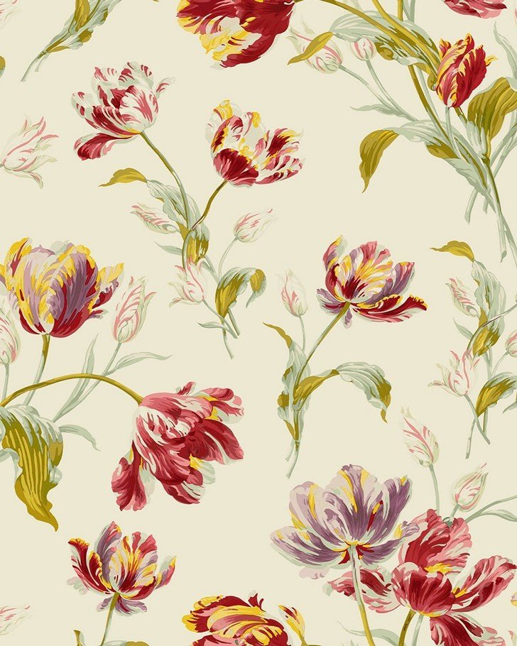 Gosford Cranberry Wallpaper Sample - Laura Ashley