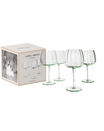 Green Set of 4 Balloon Glass Set view of 4 balloon glasses with gift box