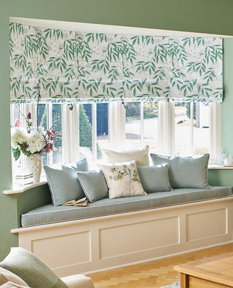 Greendale Grey Green Fabric  Sample - Laura Ashley