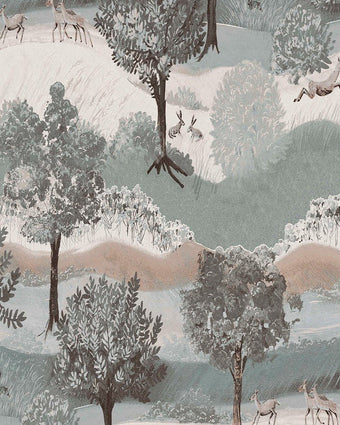 Hartingdon Jade Green Wallpaper - Close up view of wallpaper