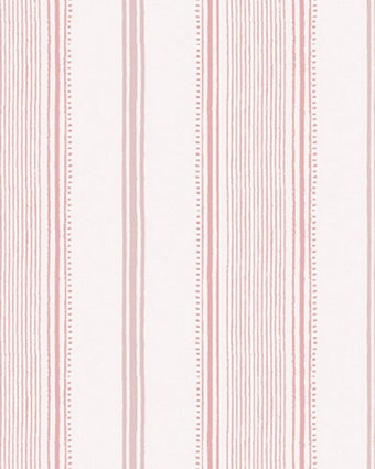 Heacham Stripe Blush Wallpaper - Close up view of wallpaper