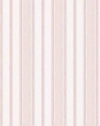 Heacham Stripe Blush Wallpaper Sample - Close up view of wallpaper