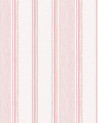 Heacham Stripe Blush Wallpaper Sample - Close up view of wallpaper