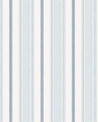 Heacham Stripe Seaspray Wallpaper Sample - Close up view of wallpaper