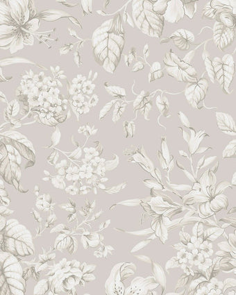 Heledd Blooms Dove Grey Wallpaper