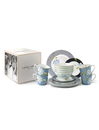 Heritage Collection 16pc Dinnerware Set (Pinstripe/Candy) - Laura Ashley