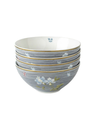 Heritage Midnight Pinstripe Set of 4 Bowls - Laura Ashley