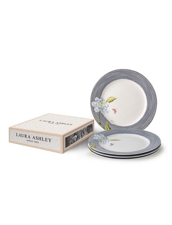 Heritage Midnight Pinstripe Set of 4 Salad Plates - Laura Ashley