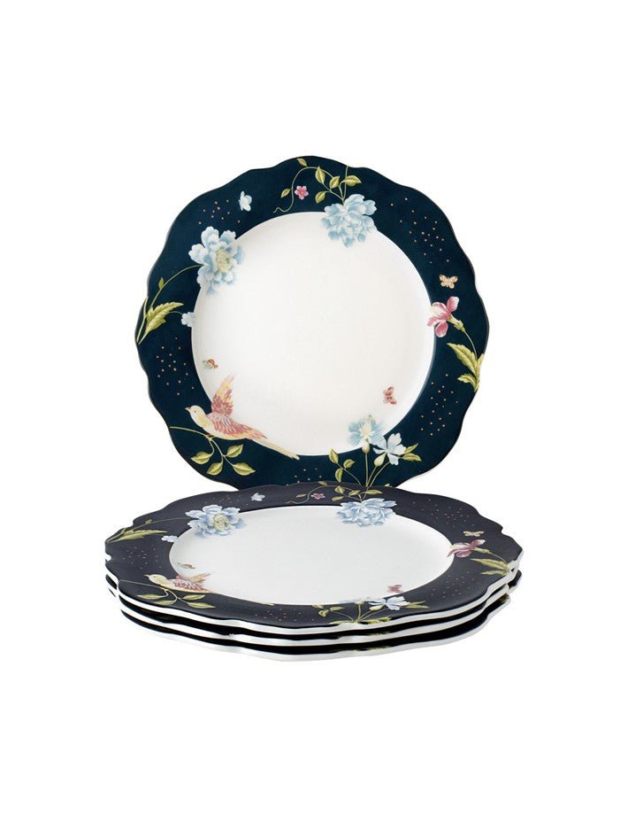 Heritage Midnight Uni Set of 4 Scalloped Plates - Laura Ashley