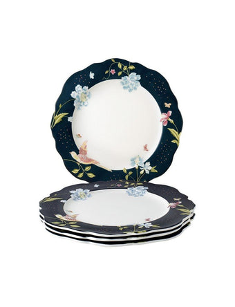 Heritage Midnight Uni Set of 4 Scalloped Plates - Laura Ashley