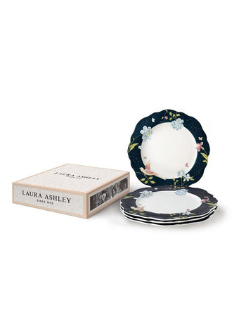 Heritage Midnight Uni Set of 4 Scalloped Plates - Laura Ashley