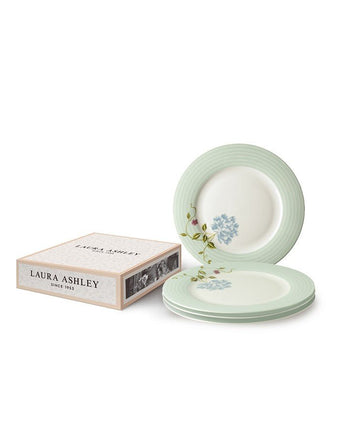 Heritage Mint Candy Set of 4 Dinner Plates - Laura Ashley