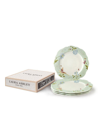 Heritage Mint Uni Set of 4 Scalloped Plates - Laura Ashley