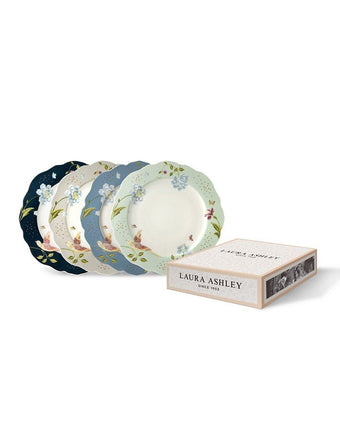 Heritage Mixed Designs Set of 4 Scalloped Plates - Laura Ashley