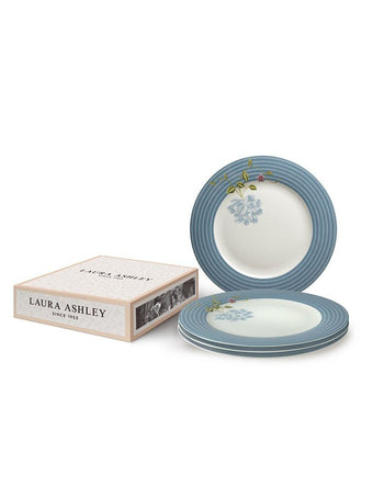 Heritage Seaspray Candy Set of 4 Dinner Plates - Laura Ashley