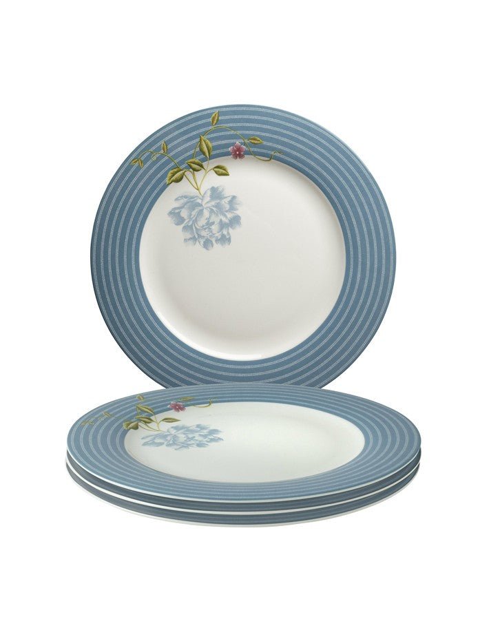 Heritage Seaspray Candy Set of 4 Dinner Plates - Laura Ashley