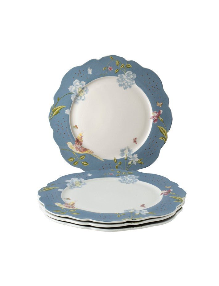 Heritage Seaspray Uni Set of 4 Scalloped Plates - Laura Ashley