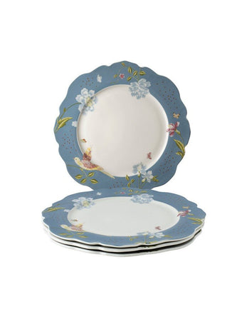 Heritage Seaspray Uni Set of 4 Scalloped Plates - Laura Ashley
