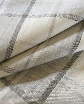 Highland Check Dove Grey Fabric Sample - Laura Ashley